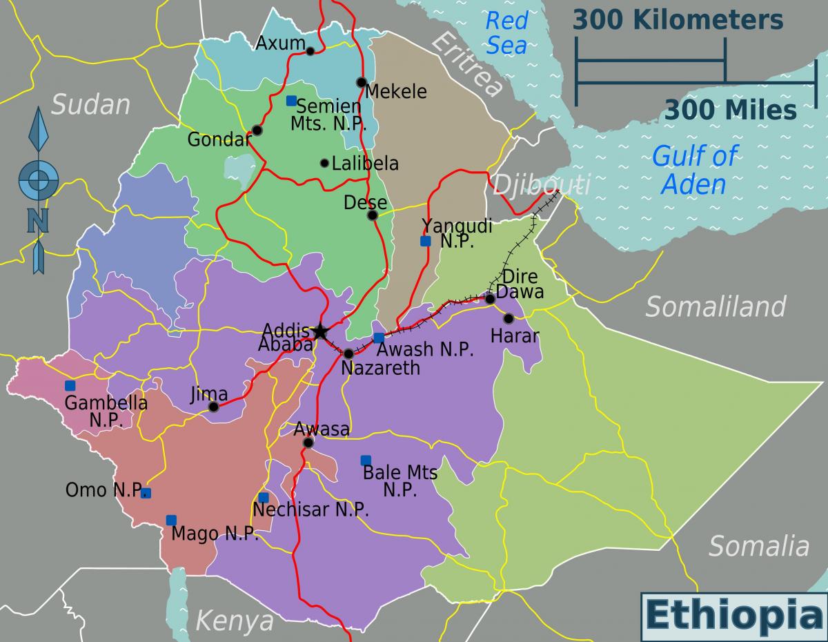 אתיופיה מפת מיקום