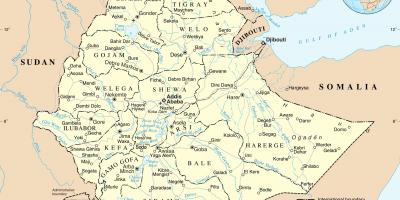 המפה הפוליטית של אתיופיה
